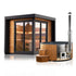 Sierra S Modern Cabin Sauna With Huum Hive Mini WIFI Heater & Wood-Fired Hot Tub Bundle