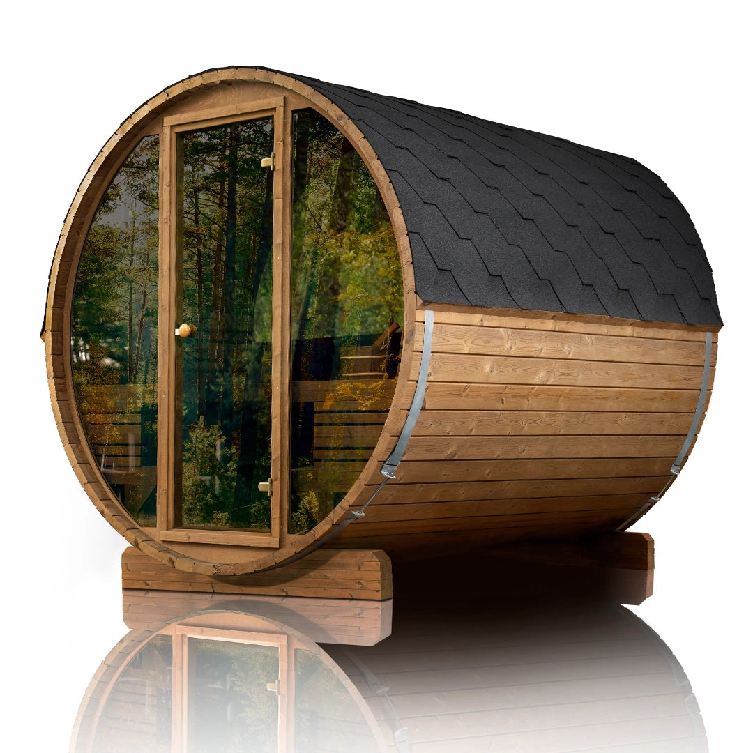 Scandinavian Odyssey Outdoor Barrel Sauna (7X8) Northern Saunas