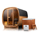 Equinox Outdoor Cube Sauna With Huum Drop WIFI Heater & 2 Person Cold Plunge Bundle