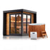 Sierra S Modern Cabin Sauna With Huum Hive Mini WIFI Heater & 2 Person Cold Plunge Bundle