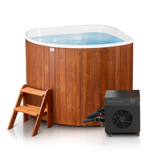 Scandinavian Corner Cold Plunge With Cold Water Generator
