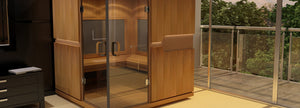 Sunlighten mPulse dISCOVER Smart 4 Person Full-Spectrum Infrared Sauna - Eucalyptus