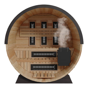 Finnmark Infrared & Traditional Finnish Barrel Sauna (6x6)