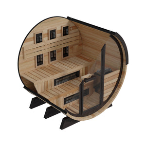 Finnmark Infrared & Traditional Finnish Barrel Sauna (6x6)