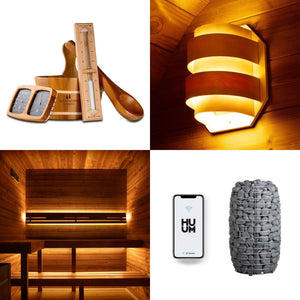 Boreal Thermo Cabin Sauna With Huum Hive Mini WIFI Heater & Scandinavian Cold Plunge Bundle