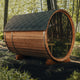Scandinavian Solstice Outdoor Barrel Sauna (7x7)