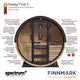 Finnmark Infrared & Traditional Finnish Barrel Sauna (6x6)