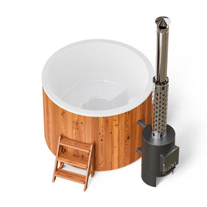 Scandinavian Small Circular Wood-Fired Hot Tub (2-4 People)