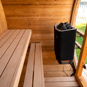 Scandinavian Horizon Outdoor Barrel Sauna (7x5)